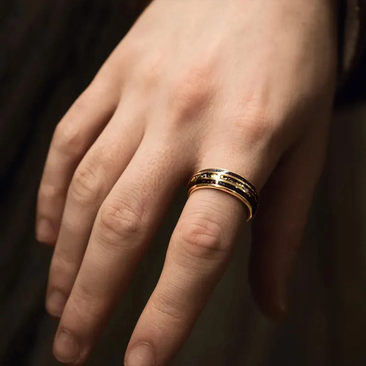 Midnight Gold Ring