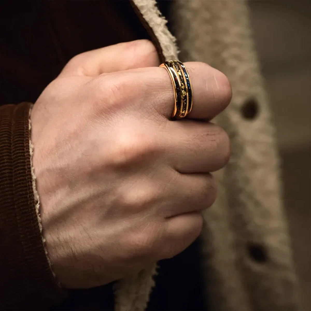 Midnight Gold Ring
