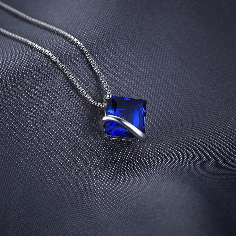 Blue Sapphire Pendant Necklace