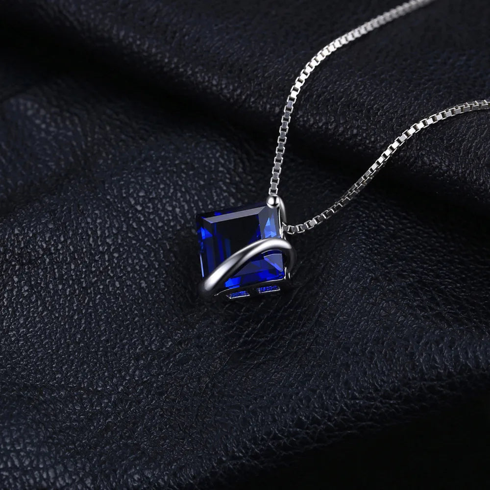 Blue Sapphire Pendant Necklace