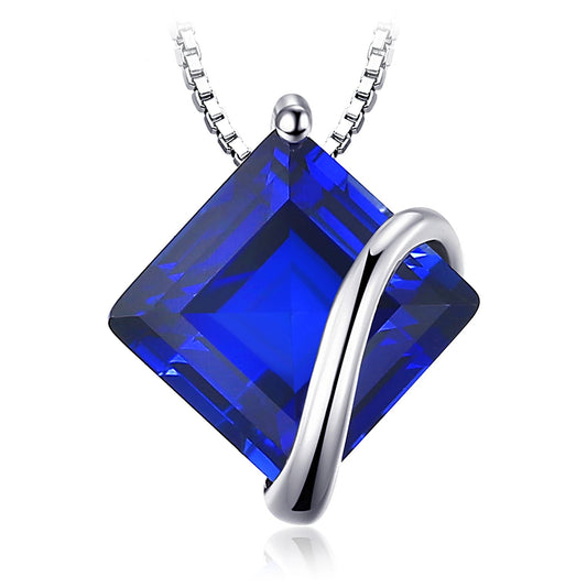 Blue Sapphire Pendant Necklace