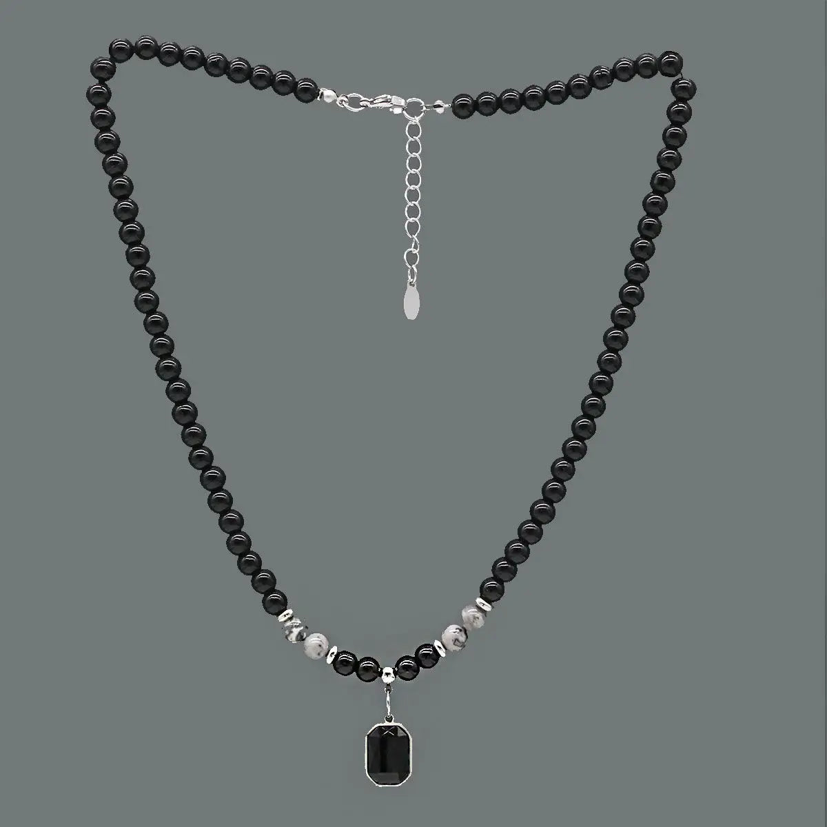 Crystal Pendant Bead Necklace