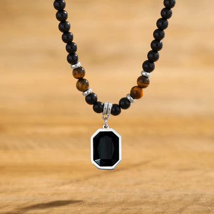 Crystal Pendant Bead Necklace