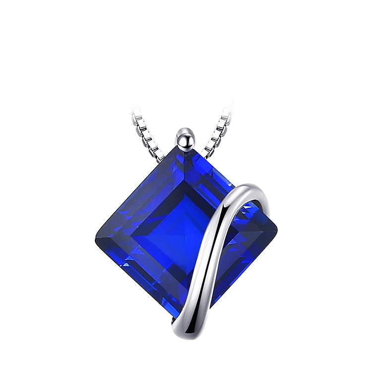 Blue Sapphire Pendant Necklace
