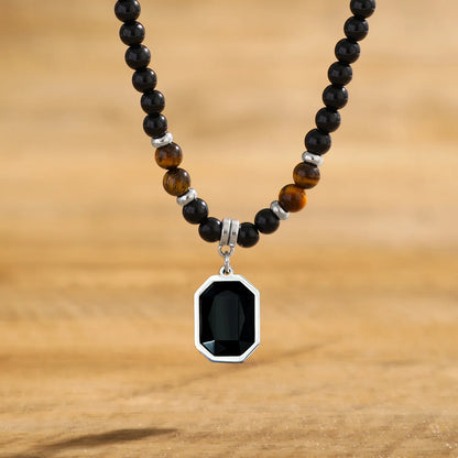 Crystal Pendant Bead Necklace